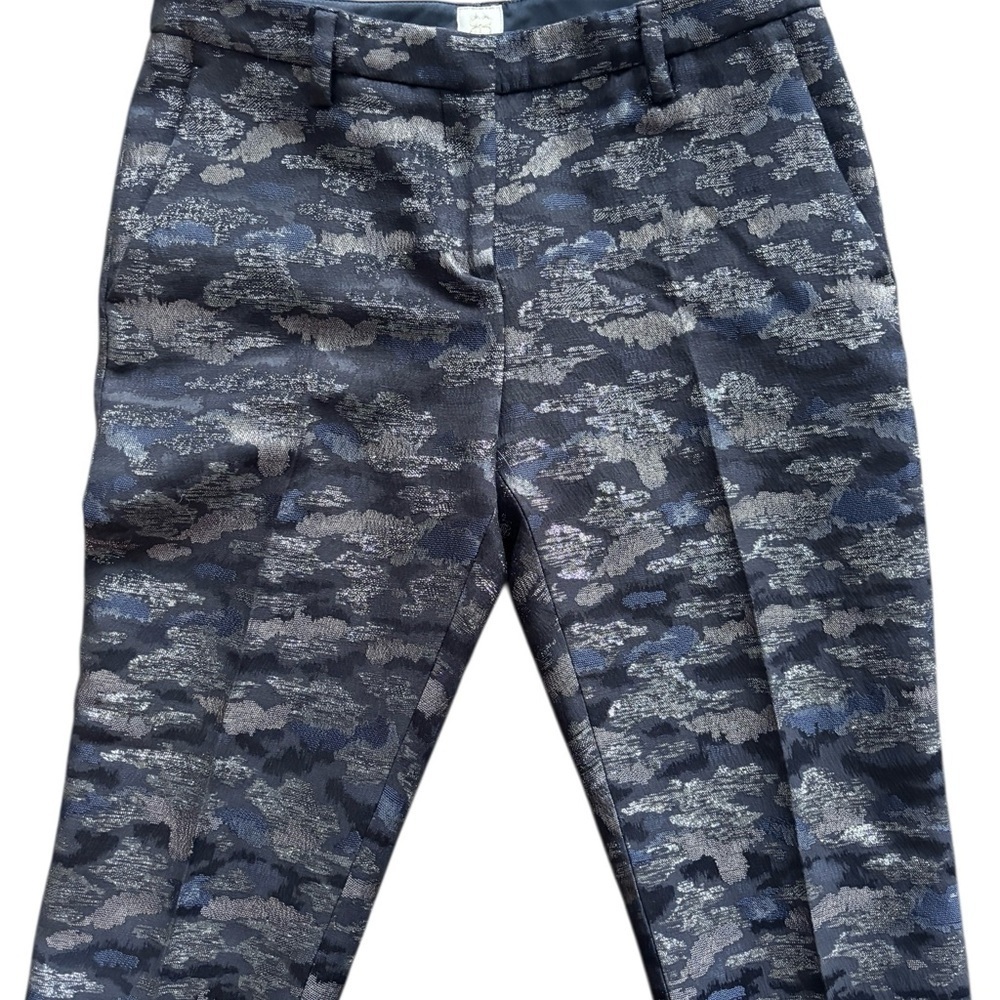 Tres Royal Dress Pants Women's Size 38 Glitter Camouflage Pattern Made In Italy